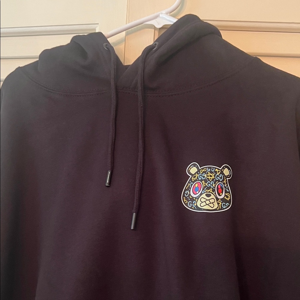 Men's Black Hoodie with Bear Logo